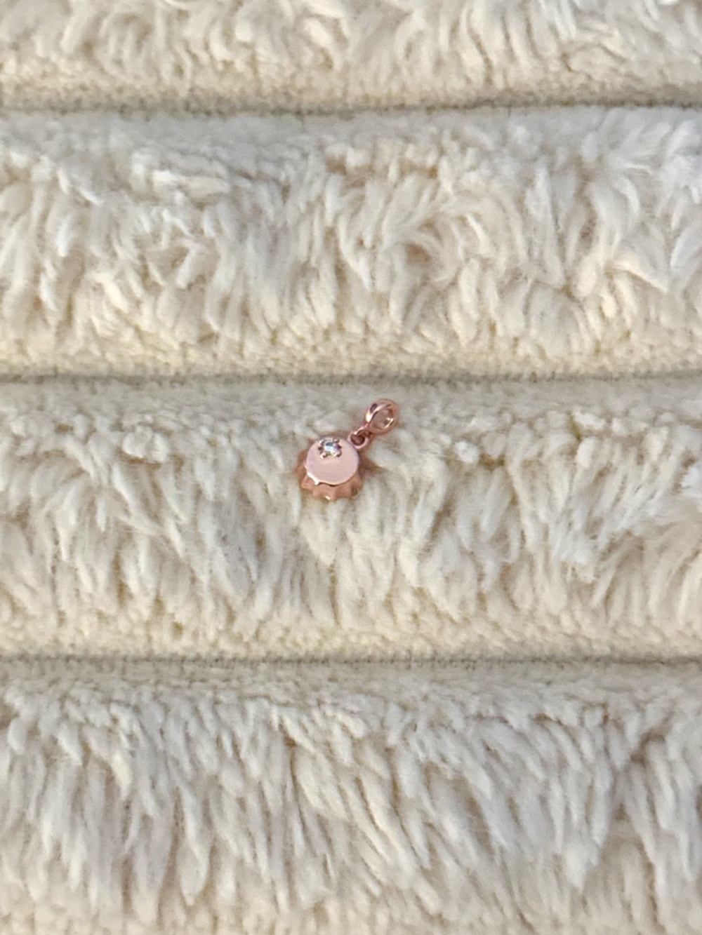 Pandora rose gold mini bottle cap charm